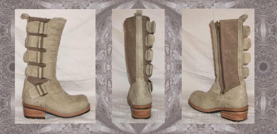 Hemp / Leather Biker Boot