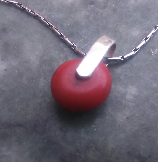 Coral Wheel Pendant in Eco-silver