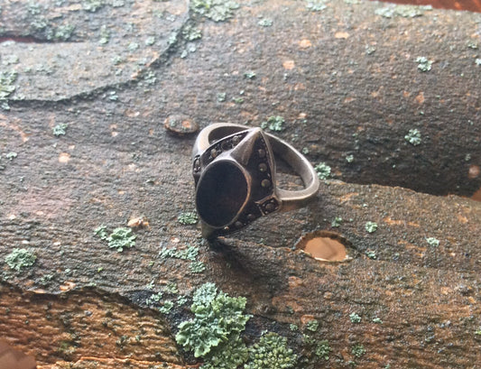 Onyx & Hematite Ring