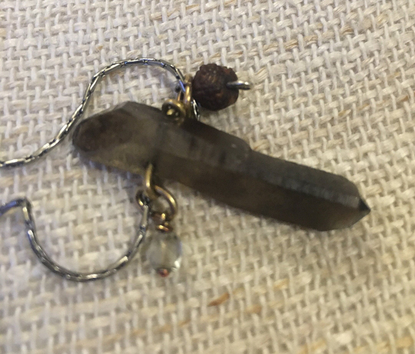 Smokey Quartz Crystal Pendant (EcoOre)Findings