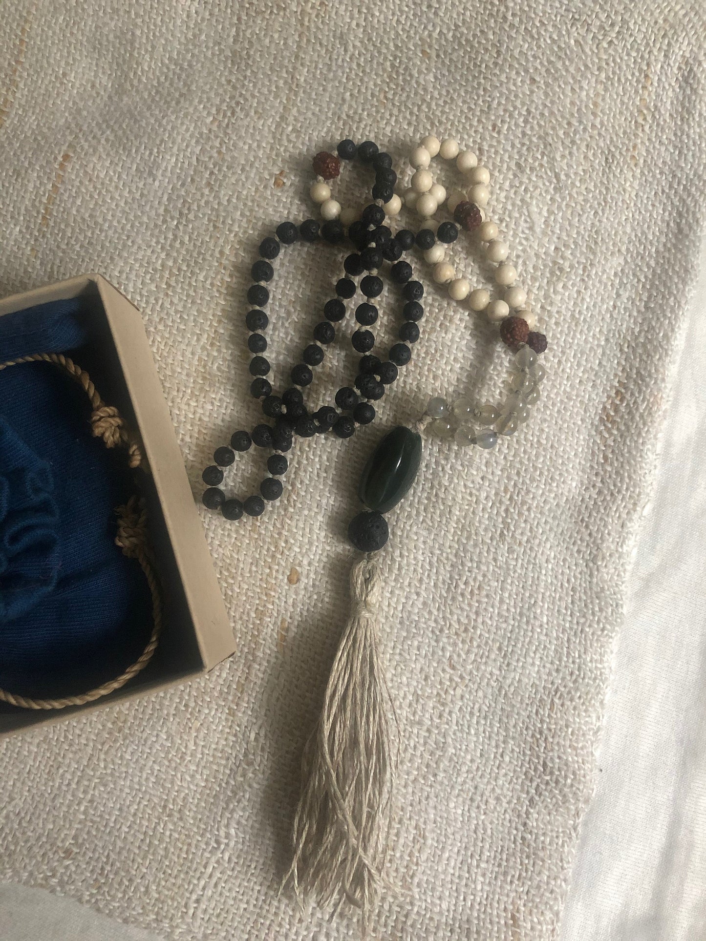 Lava, Fossil, & Labourite Mala