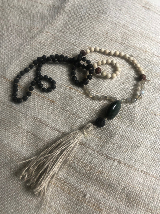 Lava, Fossil, & Labourite Mala