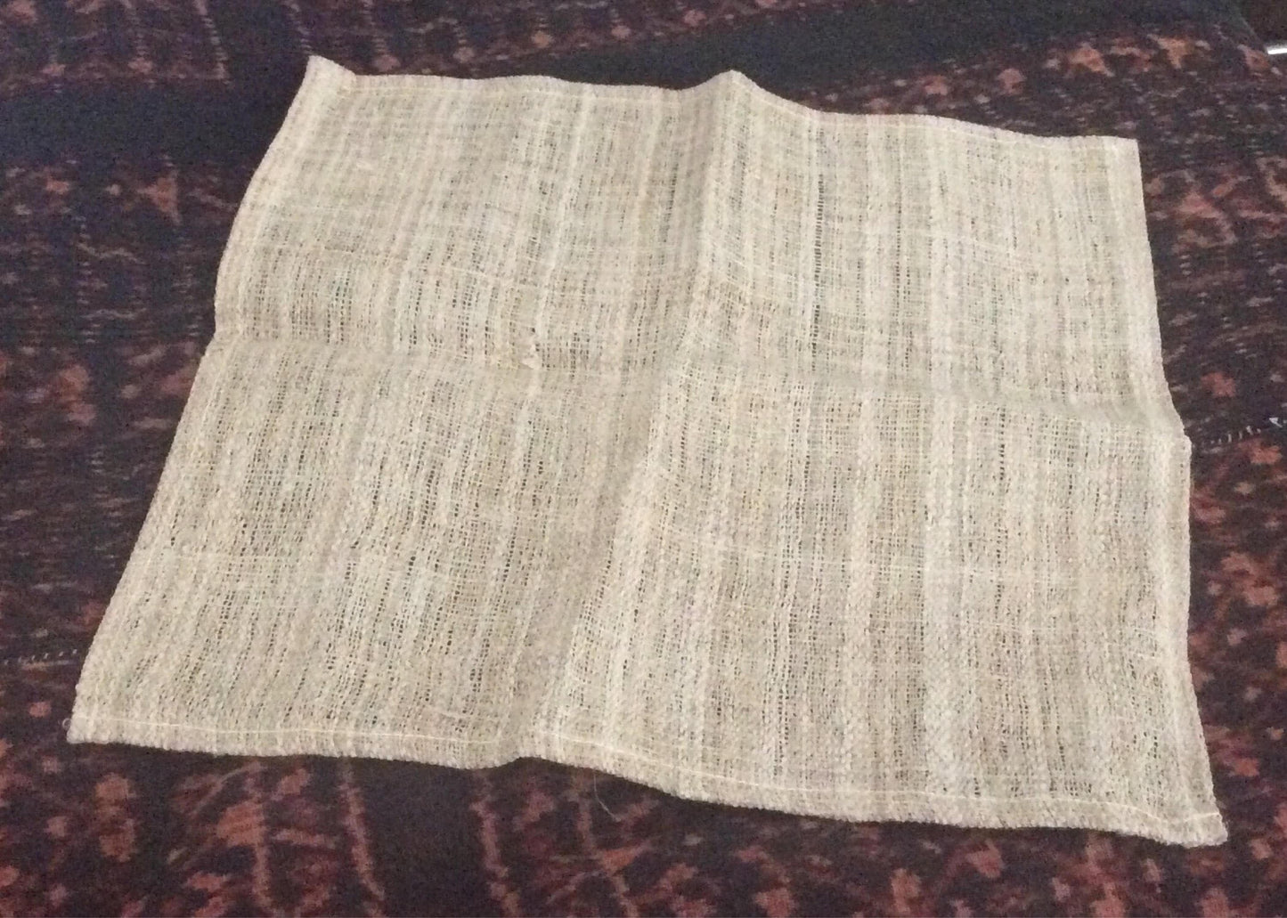 Hand woven Hemp cloth  31 x 31 cm