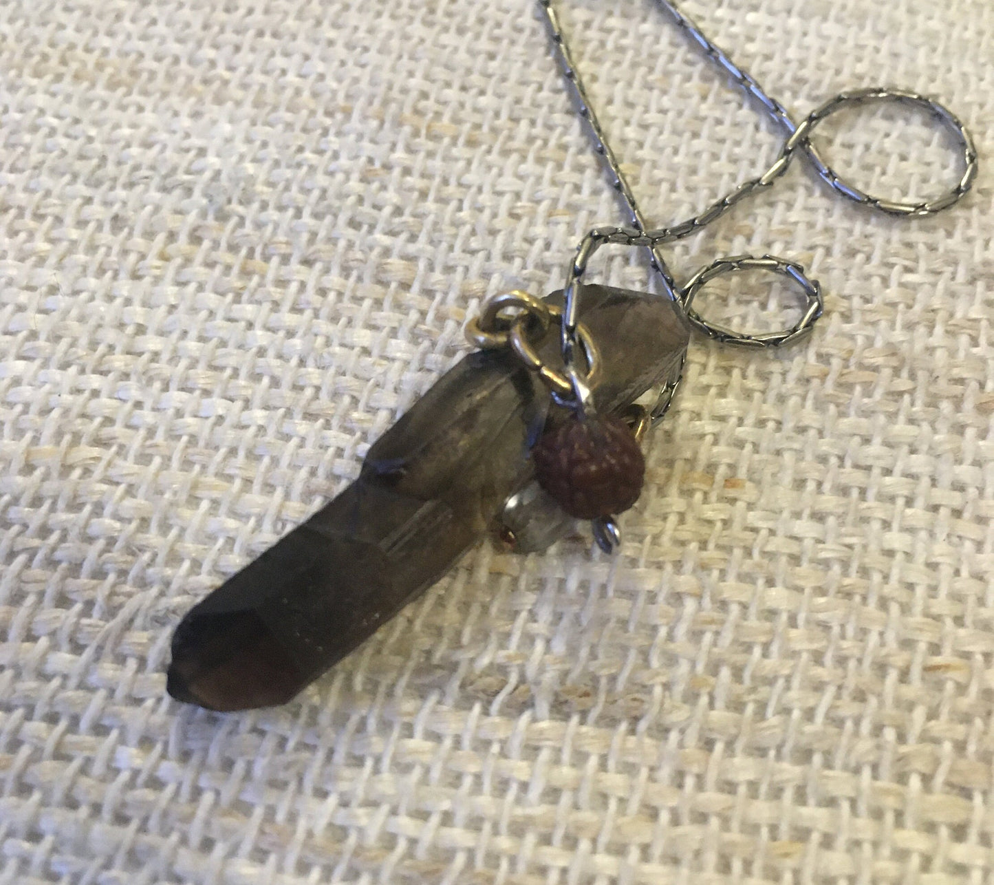 Smokey Quartz Crystal Pendant (EcoOre)Findings