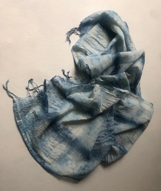 Indigo 100% Organic Cotton Scarf